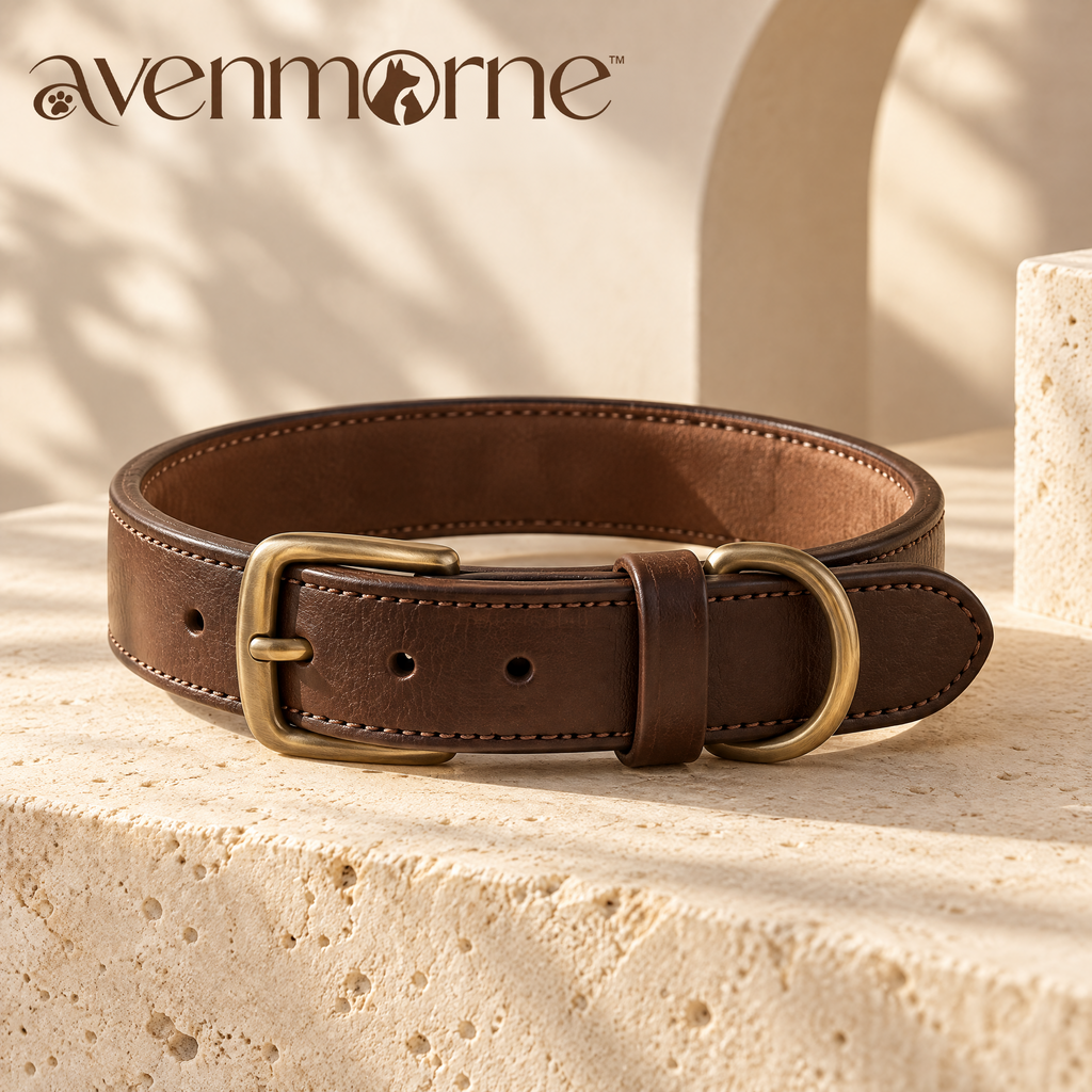 Avenmorne™ Classic Leather Dog Collar