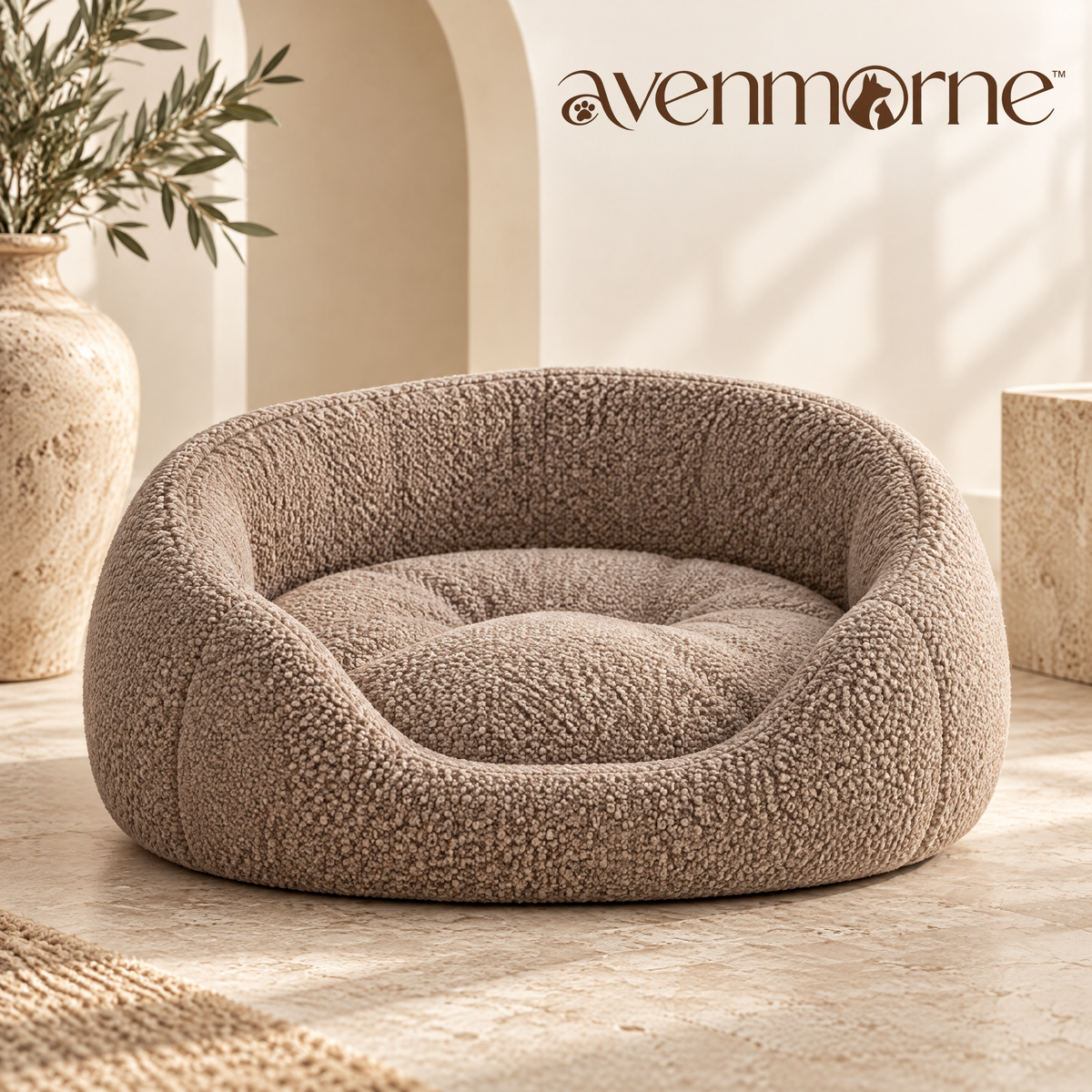 Avenmorne™ Plush Donut Pet Bed