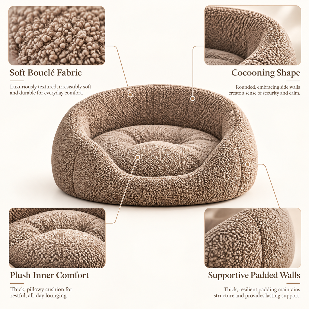 Avenmorne™ Plush Donut Pet Bed